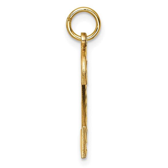 14k Yellow Gold, Varsity Collection, Large D/C Pendant Number 2 - Picture 2 of 5